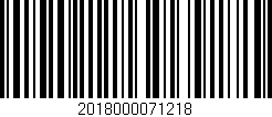 Código de barras (EAN, GTIN, SKU, ISBN): '2018000071218'