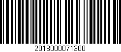 Código de barras (EAN, GTIN, SKU, ISBN): '2018000071300'
