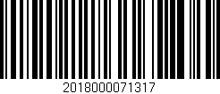 Código de barras (EAN, GTIN, SKU, ISBN): '2018000071317'