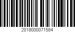 Código de barras (EAN, GTIN, SKU, ISBN): '2018000071584'