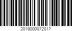 Código de barras (EAN, GTIN, SKU, ISBN): '2018000072017'