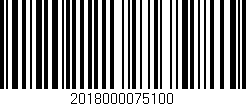 Código de barras (EAN, GTIN, SKU, ISBN): '2018000075100'