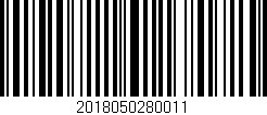 Código de barras (EAN, GTIN, SKU, ISBN): '2018050280011'