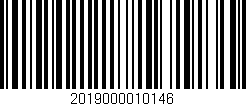 Código de barras (EAN, GTIN, SKU, ISBN): '2019000010146'