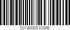Código de barras (EAN, GTIN, SKU, ISBN): '2019000010306'