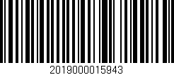Código de barras (EAN, GTIN, SKU, ISBN): '2019000015943'