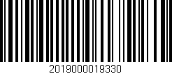 Código de barras (EAN, GTIN, SKU, ISBN): '2019000019330'