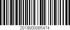 Código de barras (EAN, GTIN, SKU, ISBN): '2019000065474'