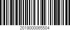 Código de barras (EAN, GTIN, SKU, ISBN): '2019000065504'