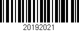 Código de barras (EAN, GTIN, SKU, ISBN): '20192021'