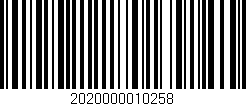 Código de barras (EAN, GTIN, SKU, ISBN): '2020000010258'