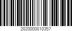 Código de barras (EAN, GTIN, SKU, ISBN): '2020000010357'