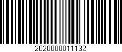 Código de barras (EAN, GTIN, SKU, ISBN): '2020000011132'