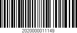 Código de barras (EAN, GTIN, SKU, ISBN): '2020000011149'