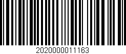 Código de barras (EAN, GTIN, SKU, ISBN): '2020000011163'