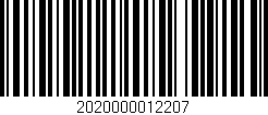 Código de barras (EAN, GTIN, SKU, ISBN): '2020000012207'