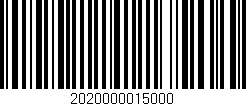 Código de barras (EAN, GTIN, SKU, ISBN): '2020000015000'