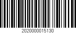 Código de barras (EAN, GTIN, SKU, ISBN): '2020000015130'