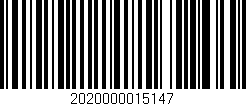 Código de barras (EAN, GTIN, SKU, ISBN): '2020000015147'