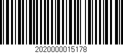 Código de barras (EAN, GTIN, SKU, ISBN): '2020000015178'