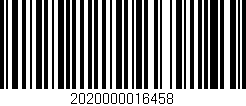 Código de barras (EAN, GTIN, SKU, ISBN): '2020000016458'