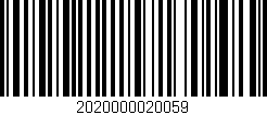 Código de barras (EAN, GTIN, SKU, ISBN): '2020000020059'