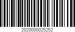 Código de barras (EAN, GTIN, SKU, ISBN): '2020000025252'