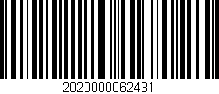 Código de barras (EAN, GTIN, SKU, ISBN): '2020000062431'