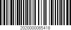 Código de barras (EAN, GTIN, SKU, ISBN): '2020000065418'