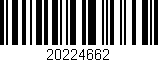 Código de barras (EAN, GTIN, SKU, ISBN): '20224662'
