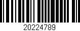 Código de barras (EAN, GTIN, SKU, ISBN): '20224789'