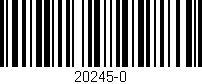 Código de barras (EAN, GTIN, SKU, ISBN): '20245-0'