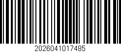 Código de barras (EAN, GTIN, SKU, ISBN): '2026041017485'