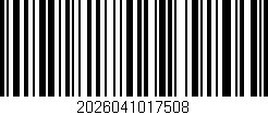 Código de barras (EAN, GTIN, SKU, ISBN): '2026041017508'
