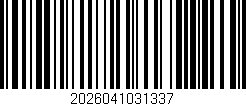 Código de barras (EAN, GTIN, SKU, ISBN): '2026041031337'