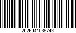 Código de barras (EAN, GTIN, SKU, ISBN): '2026041035748'