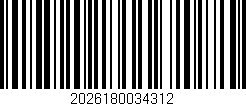 Código de barras (EAN, GTIN, SKU, ISBN): '2026180034312'