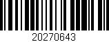 Código de barras (EAN, GTIN, SKU, ISBN): '20270643'
