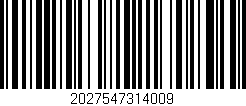 Código de barras (EAN, GTIN, SKU, ISBN): '2027547314009'