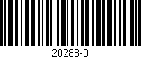 Código de barras (EAN, GTIN, SKU, ISBN): '20288-0'