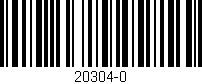 Código de barras (EAN, GTIN, SKU, ISBN): '20304-0'