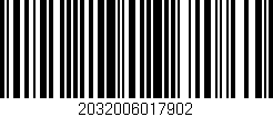 Código de barras (EAN, GTIN, SKU, ISBN): '2032006017902'
