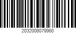 Código de barras (EAN, GTIN, SKU, ISBN): '2032008079960'