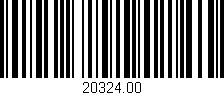 Código de barras (EAN, GTIN, SKU, ISBN): '20324.00'