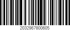 Código de barras (EAN, GTIN, SKU, ISBN): '2032967800605'