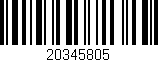 Código de barras (EAN, GTIN, SKU, ISBN): '20345805'