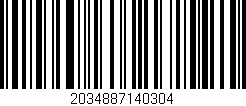 Código de barras (EAN, GTIN, SKU, ISBN): '2034887140304'