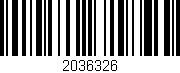 Código de barras (EAN, GTIN, SKU, ISBN): '2036326'