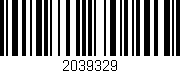 Código de barras (EAN, GTIN, SKU, ISBN): '2039329'