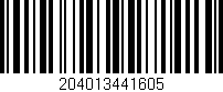 Código de barras (EAN, GTIN, SKU, ISBN): '204013441605'